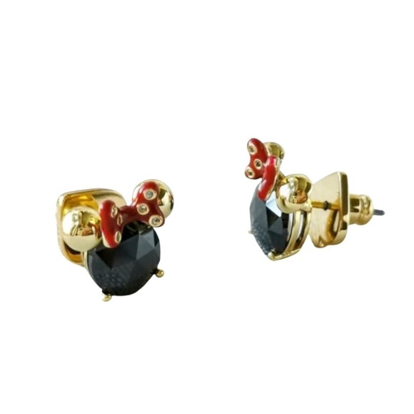 KATE SPADE • Disney X Minnie Mouse Bow Disneyland Stud Earrings - Picture 4 of 5